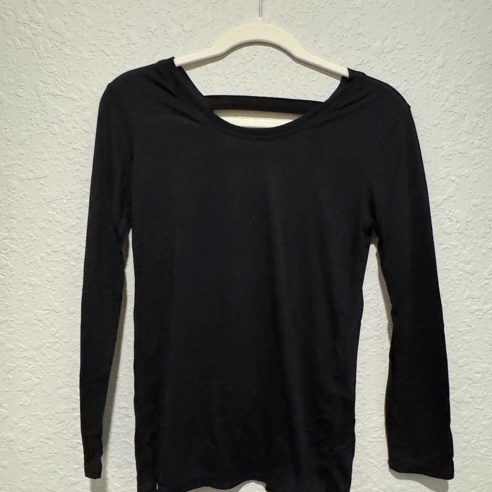 Athleta Black Long Sleeve Tee